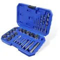 CCLIFE Steckschlüssel Spezial Steckschlüssel Einsatz Linksausdreher Schraubenausdreher Nuss 26tlg 3/8" Cr-Mo, 8-19mm