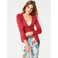 heine Strickjacke Feinstrickjacke rot 42