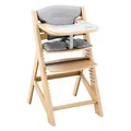 Tulano Morsel 40 Kinderhochstuhl Holz – Mitwachsender Hochstuhl Baby 4in1 – Hochstuhl mit Tisch – 11-fach Verstellbar – Für Kinder ab 6 Monate bis 12 Jahre – Belastbar bis 40 kg – Eiche Natur