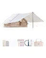 VEVOR Aufblasbares Zelt 3-5 Personen Glamping Zelt mit Pumpe Baldachin 3x2x2m
