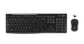 Logitech Set Tastatur+Kabellose Maus USB Schwarz MK270 Layout Qwerty Ita