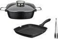Gsw Topf-Set "Gourmet Granit Grillmeister", schwarz