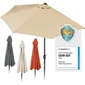 EASYmaxx Sonnenschirm halbrund beige mit UV-Schutz - Beige