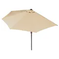 EASYmaxx Sonnenschirm Balkon/Terasse halbrund praktische Handkurbel 270x140 cm