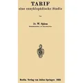 Tarif von W. Spieß / Springer Berlin Heidelberg / Taschenbuch