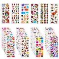 Habett 3D Aufkleber für Kinder & Kleinkinder, 920+ Geschwollen Stickers, Niedliche Verschiedene Set Buchstab en, Tier, Obst, Zahlen, Schmetterlinge, Einhorn, Dinosaurier und vieles mehr (36 Bogen)