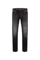 Camp David NI:CO Herren Jeans Regular Fit Black Used Jogg | gerades Bein, mittlere Leibhöhe, Five-Pocket, 3D-Knitter & Bleaching, zweifarbige Nähte, starker Stretch 38 30