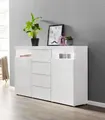 borchardt Möbel Highboard Kapstadt mit Push-to-open-Funktion, Hochglanzdekor, Kommode, Sideboard, Breite 139 cm, 2 Türen, 4 Schubkästen, Modernes Design made in Germany