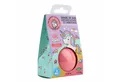HF Home Flair Badekugel 1x Einhorn Badebombe - große Badekugel mit Überraschung, 1-tlg., rosa Einhorn Badekugel - Erdbeerduft - Vegan- 170g