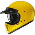 Motorrad Helm XL - HJC V60 Solid - Retro Vintage 80er Jahre gelb glanz