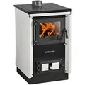 JUSTUS Festbrennstoffherd Rustico 50, 7 kW, Zeitbrand weiß