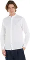 Tommy Hilfiger Herren Hemd Natural Soft Solid Mao Rf Shirt Langarm, Weiß (White), XXL
