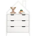 Idimex Kommode, Weiß, Holz, Kiefer, Vintage, 83x120x41 cm, FSC Mix, Babymöbel, Kinderkommoden
