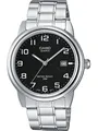 Herrenuhr CASIO MTP-1221A-1AVEG Edelstahl Klassiker Vintage Schwarz