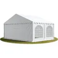 Festzelt Partyzelt 5x4 M Premium, Hochwertige Pvc Plane 750 N In Weiß 100% Wasserdicht Mit Bodenrahmen