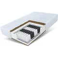 Matratze 90x200 Taschenfederkern Kokos Kaltschaum 7 Zonen H4 ATLAS Höhe 18 cm