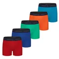 Jungen Boxershorts 5er Pack Baumwolle Trunks Unterwäsche, Schwarz & Bunte Far...