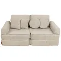 MeowBaby Kindersofa,, Ecru, Textil, 120x25x60 cm, Kinder- & Jugendzimmer, Kindermöbel, Kindersitzmöbel & -tische, Kindersessel & -sofas