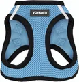 Voyager Step-In Air Hundegeschirr by Best Pet Supplies - All Weather Mesh Step in Vest Harness für kleine und mittlere Hunde, Blau / Schwarzer Rand, size S - Brust 37-40 cm