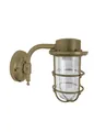 Außenlampe Wand IP44 21 cm hoch Messing Glas E27 Leuchte Garten Hof Eingang