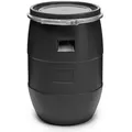 Garronda Regentonne Lebensmittelfass Sauerkrautfass Hobbock Garten GD-0078, 60 l schwarz 60 l