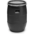 Garronda 60 Liter Deckelfass Weithalsfass Aus Hdpe Regenfass Für Garten Fass 60l Wassertonne Futtertonne Wasserbehälter Universalfass Wasserfass Lebensmittelfass Wassertank Gd-0078, Schwarz