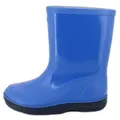 Beck Regenstiefel Basic Gummistiefel (für Mädchen und Jungen, in vielen Farben und Größen verfügbar) schmaler Schlupf-Stiefel, herausnehmbare Innensohle blau 22 EU
