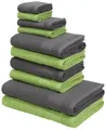 OTTO home Handtuch Set Afri, Duschtücher, Handtücher, Gästetücher, Seiftücher, Walkfrottee (Set, 10-St), zweifarbig, 100% Baumwolle, weich, mit Bordüre
