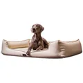 tierlando® Orthopädisches Hundebett Goofy Easy Clean aus Kunstleder mit Matratzenschoner, für mittelgroße und große Hunde Größe: 90x75cm Farbe: 05 Creme