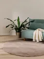 benuta Fellteppich Furry, rund, Höhe: 11 mm, Teppich Wohnzimmer, Esszimmer, Schlafzimmer, Flur, Weich, Rutschfest