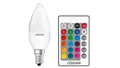 Żarówka LED E14 B35 4,5W = 25W 250lm RGBW 180 OSRAM Star + PILOT
