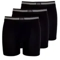 Jockey Trunk Cotton Stretch (3er Pack) Mittlere Bundhöhe, längeres Bein, Logobund schwarz XL