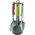 Alpina 6287 Küchenhelferset, Mehrfarbig, Kunststoff, 7-teilig, 13x38.5x13 cm, Aufhängeöse, hitzebeständig, standfest, Kochen, Küchenhelfer, Küchenhelfer Sets