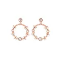 Heideman Ohrringe Sienja Damen aus Edelstahl rosegold farbend poliert Ohrstecker hängend für Frauen mit Stein weiss rose vergoldet