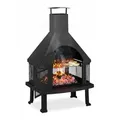 Relaxdays Terrassenofen mit Grill Schwarz