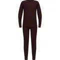 Odlo The Natural Merino 200 Base Layer top and Bottom set for Kids fudge (30910) 164