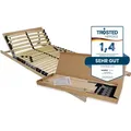 Lattenrost Easy 4 all BeCo 100x200 mit verstellbarem Kopfteil, Beco, 28 Leisten,100 Tage Probeschlafen, Hergestellt in Deutschland 100 cm x 200 cm x 8 cm