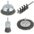 Wolcraft - Drahtbürsten-set 4 Tlg. - 2133000