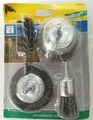 Wolfcraft Drahtbürsten-Set Schaft ø 6 mm, 4-teilig