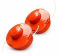 NEMAXX Fadenspule 2x FS1 Fadenkopf Doppelfaden Tap & Go Tippautomatik M10x1,25 LH 2,0mm, (Trimmerkopf für Motorsense / Freischneider–Schnittkreis 380 mm–Orange), drehzahlfest bis 10.500 U/min, effizientes Trimmen, bruchsicher