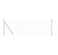 vidaXL Gartenzaun Zaun mit Pfosten Silber 0,6 x 25 m Stahl, (1-St)