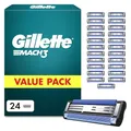 Gillette Mach3 Rasierklingen für Männer, 24 Original Ersatzklingen, Klingen für Herren mit Gleitstreifen für Ein Sanftes Gleiten und Klingenbeschichtung