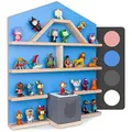 Little Moonshine Regal für Tonie Box und Tonies DAS ORIGINAL - bis zu 52 Tonies - Magnetisches Wandregal - 4 passend zur Toniebox (Blue)