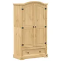 vidaXL Kleiderschrank Corona 102x52x186 cm Massivholz Kiefer