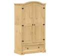 vidaXL Kleiderschrank Kleiderschrank Corona 102x52x186 cm Massivholz Kiefer (1-St)