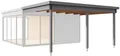 LASITA MAJA Gartenhaus-Anbaudach DOMEO 5 DACHVERLÄNGERUNG LICHTGRAU, BxT: 437,6x300 cm, für Domeo 5
