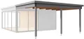 Lasita Maja Gartenhaus-Anbaudach "DOMEO 5 DACHVERLÄNGERUNG LICHTGRAU", grau (lichtgrau)