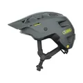 ABUS MTB-Helm MoDrop MIPS - robuster Fahrradhelm mit Aufprallschutz für Mountainbiker - individuelle Passform - Unisex - Grau Matt, S