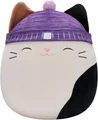 Squishmallows Original 16-Inch Cam die Katze Mit Einem Lila Beanie Großformatige