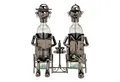 Spetebo Flaschenhalter Weinflaschenhalter, (Stück, 1-St., Flaschenhalter mit Figuren), Deko Flaschenhalter mit Metall Figuren